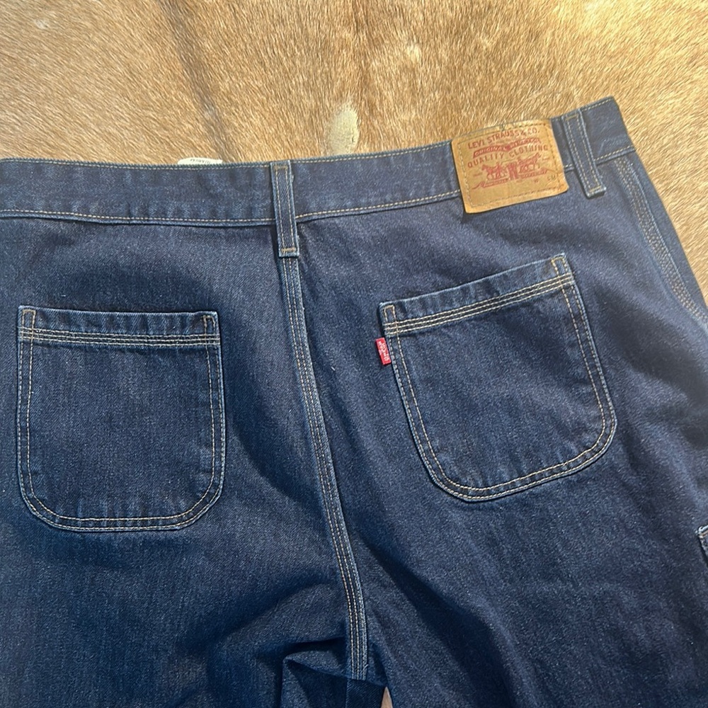 Levi's Black Relaxed Jeans Wide-Leg Style - Picture 4 of 5